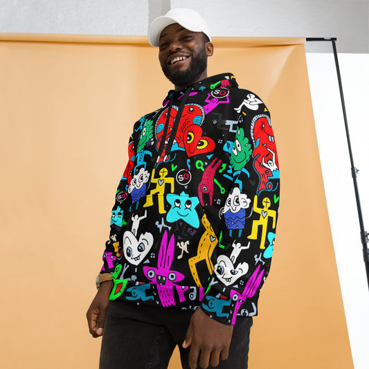 StyleOne Hoodie: Party Graffiti Style - Einzigartiger Kapuzenpullover für stylische Feierlaune