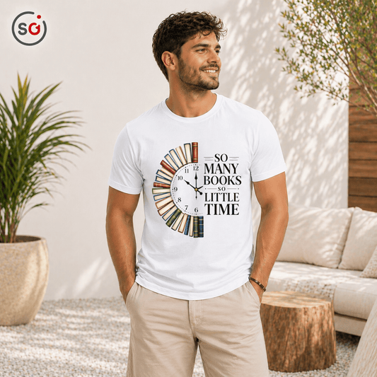 Bücher T-Shirt: So Many Books So Little Time | Für Leseratten & Kids - StyleOne