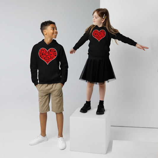 Stylischer Kinder Hoodie: 'Love Heart Cheer! - Cheerleading!'