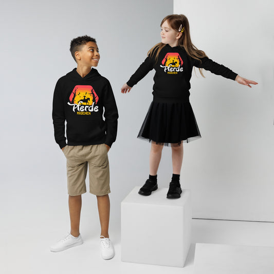 Stylischer Kinder Hoodie: Pferde Mädchen - Sommer Liebe für die Kleinen