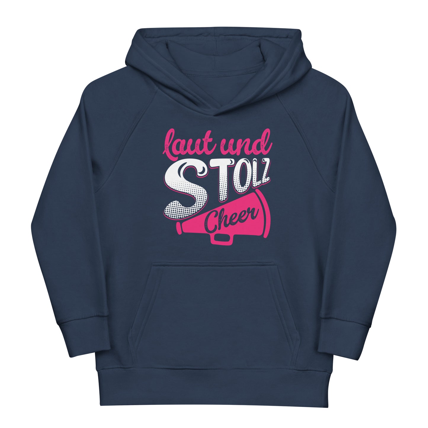 Moderner Kinder Hoodie: 'Laut und Stolz! Cheer! - Cheerleading!