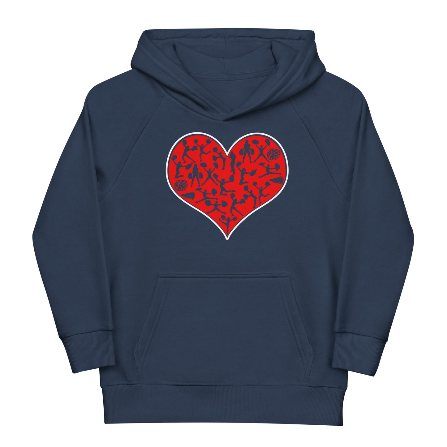 Stylischer Kinder Hoodie: 'Love Heart Cheer! - Cheerleading!'