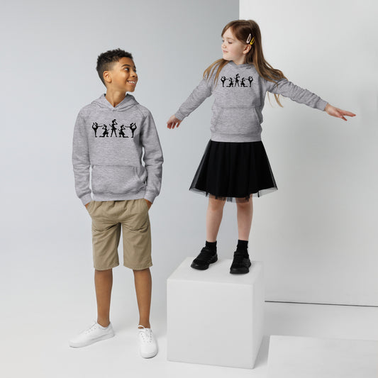 Mit unserem 'Cheeleding Multi Logo Cheer - Cheerleading' Hoodie für Kinder stilvoll durchstarten!