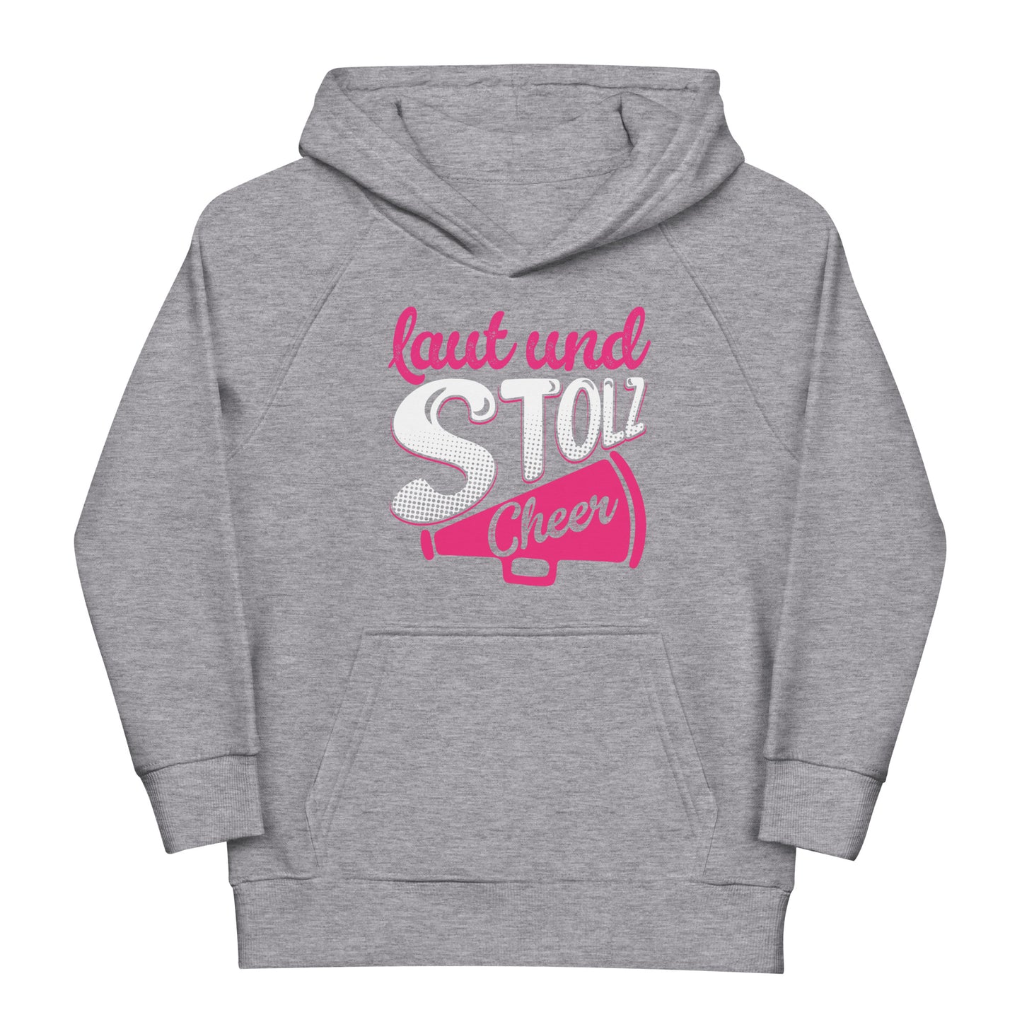 Moderner Kinder Hoodie: 'Laut und Stolz! Cheer! - Cheerleading!
