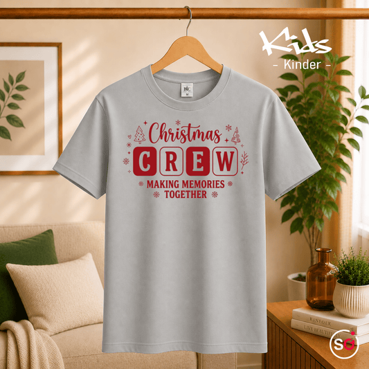 Kinder T-Shirt "Christmas Crew" – Festliches Design für gemeinsame Weihnachtserinnerungen - StyleOne