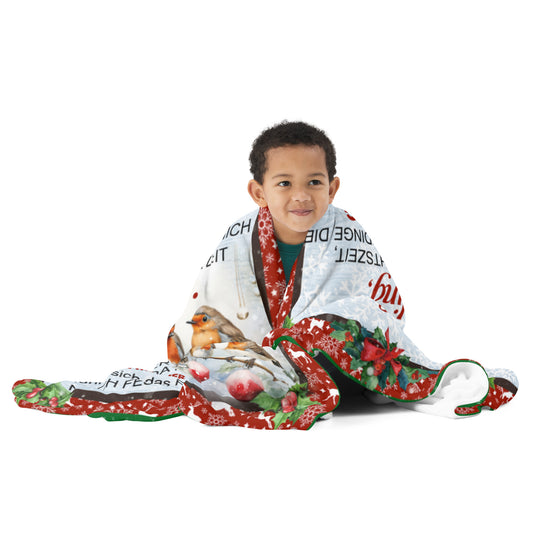 Festliche Umarmung: Kuscheldecke 'Hey Liebling, Weihnachtsfest noch festlicher' – Genuss in jeder Größe