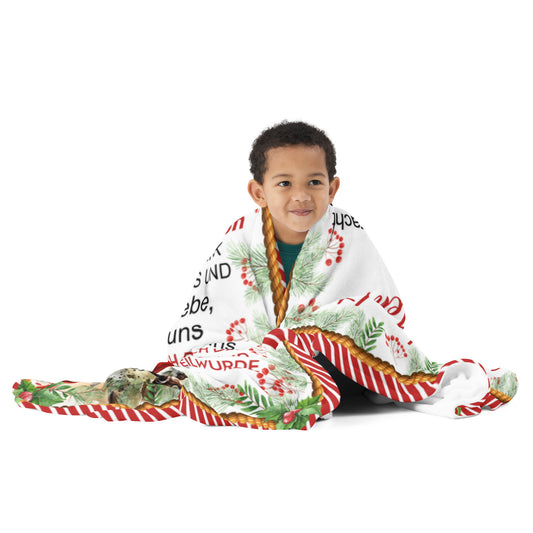 Festliche Umarmung: Kuscheldecke 'Weihnachten, die Feier des Jesuskindes