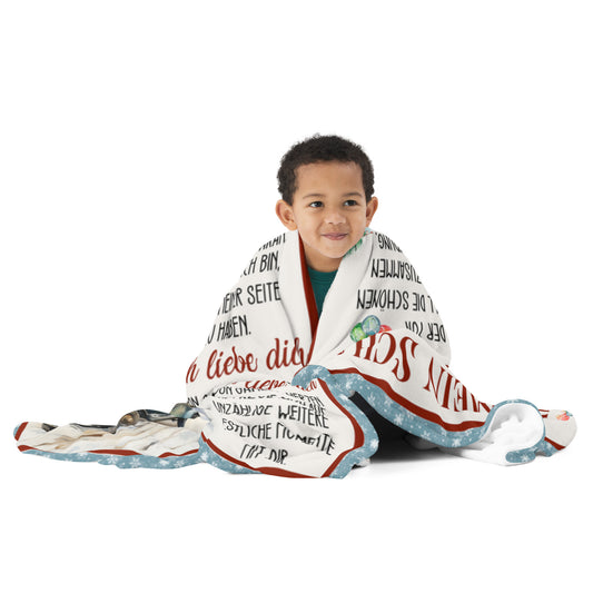 Festliche Umarmung: Kuscheldecke 'Hey mein Schatz, Weihnachten steht vor der Tür' – Genuss in jeder Größe