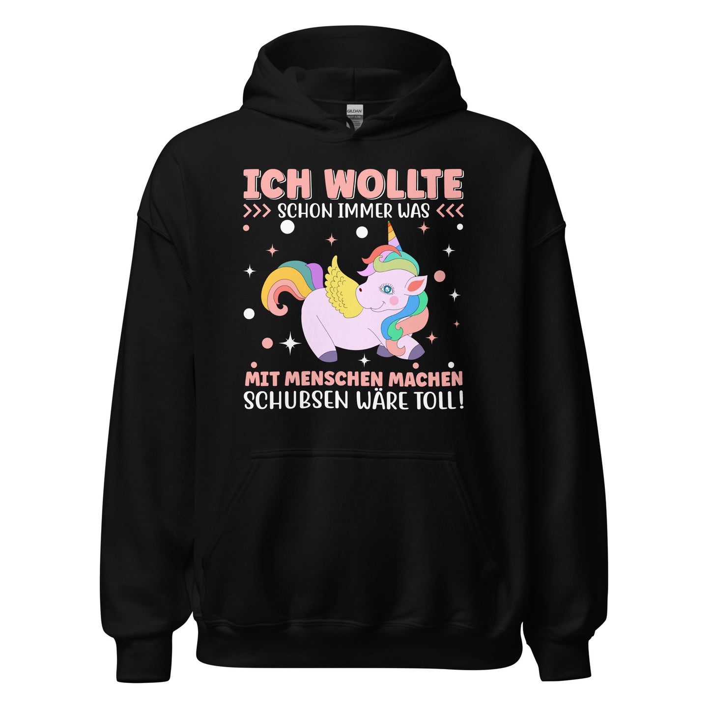 Lustiger Menschenliebhaber Hoodie - Schubsen wäre toll!