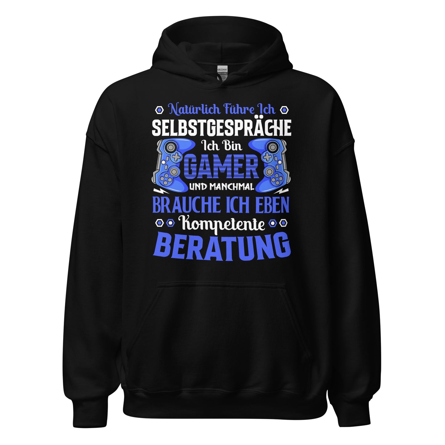 Lustiger Hoodie mit Spruch "Ich bin Gamer der Selbstgespräche führt" für Gaming-Enthusiasten