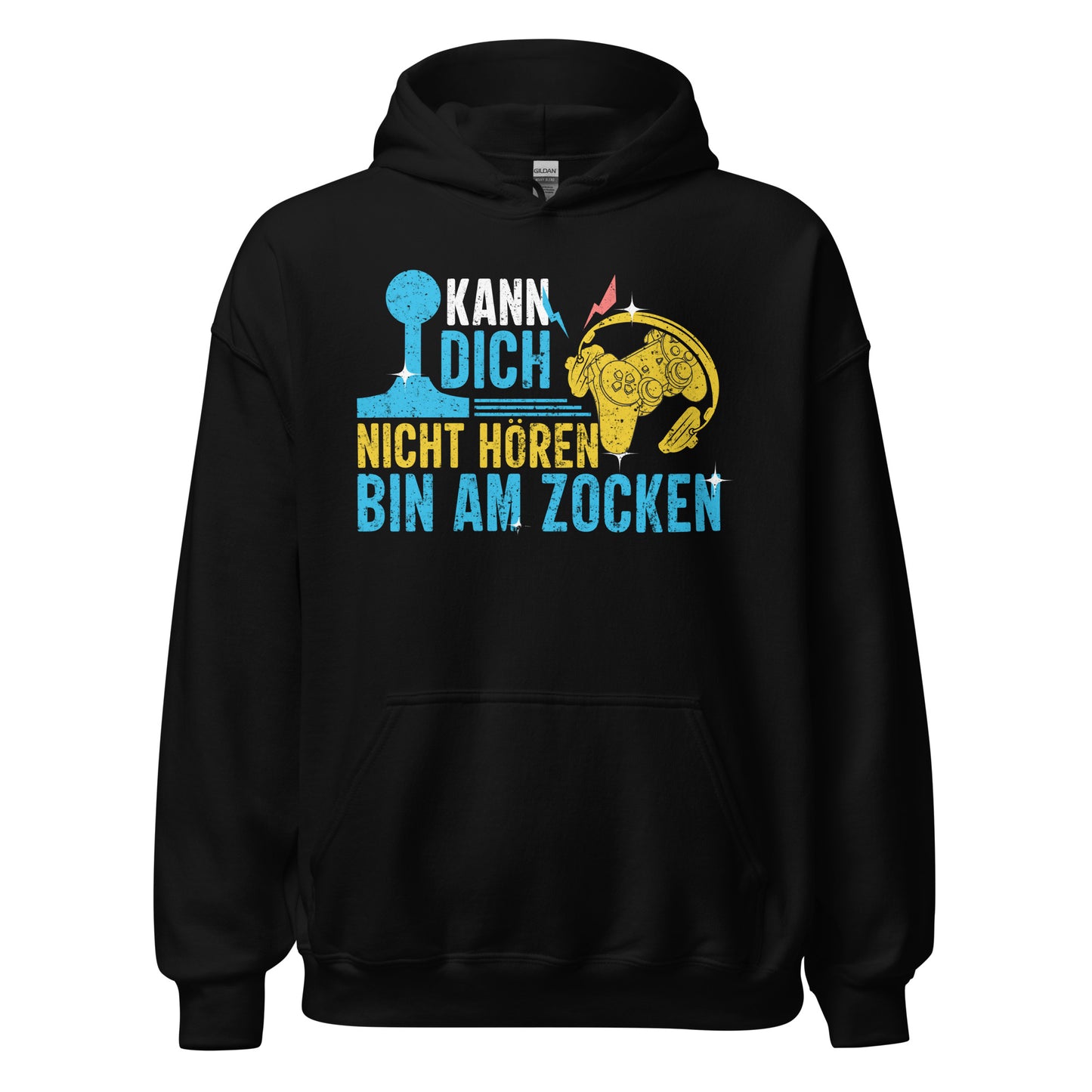 Cooler Gaming-Kapuzenpullover | Spruch: "Kann dich nicht hören, am Zocken!"