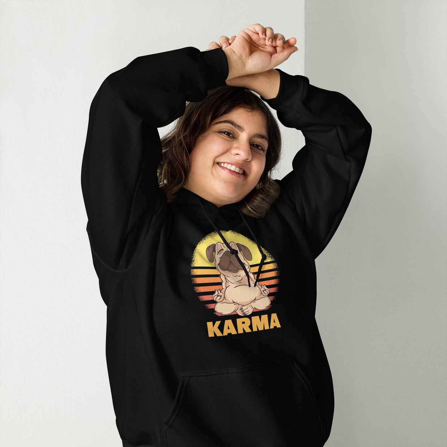 Karma Mops Hoodie | Stilvoll und karmisch inspiriert