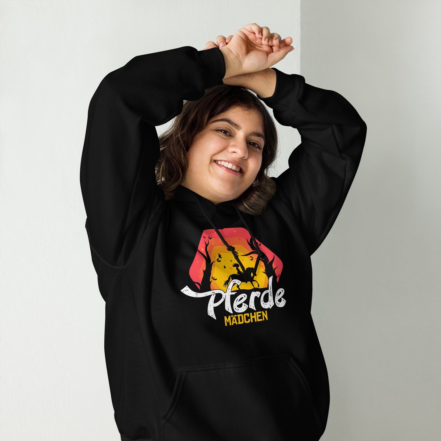 Sommerlicher Pferdemädchen-Kapuzenpullover | Spruch: "Pferde Mädchen. Sommer Liebe!"