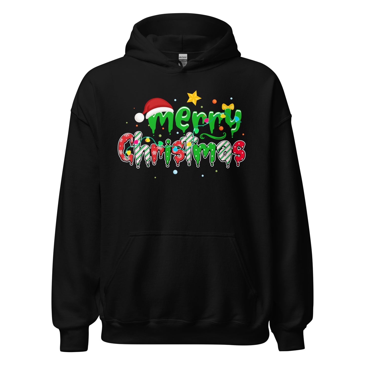 Frohe Weihnachten Slogan Hoodie - Stilvoll feiern im Winter