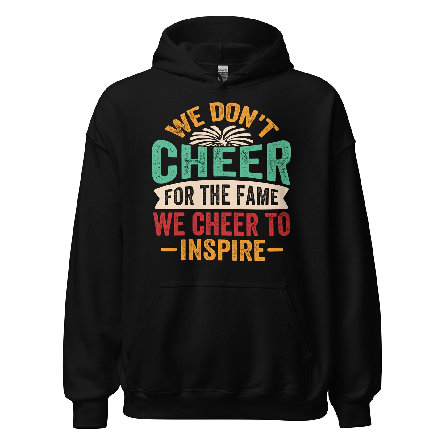 Inspiration statt Ruhm: Cheerleader Hoodie mit dem Slogan 'We don't CHEER for the Fame