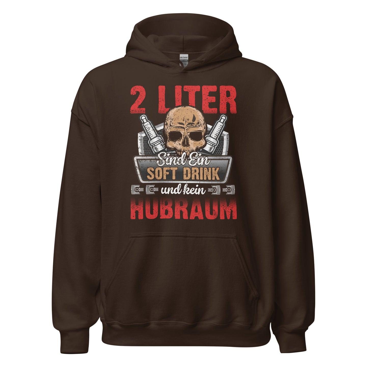 2 Liter Hubraum sind ein Softdrink! Hoodie | Lustiger Kapuzenpullover für Auto-Enthusiasten