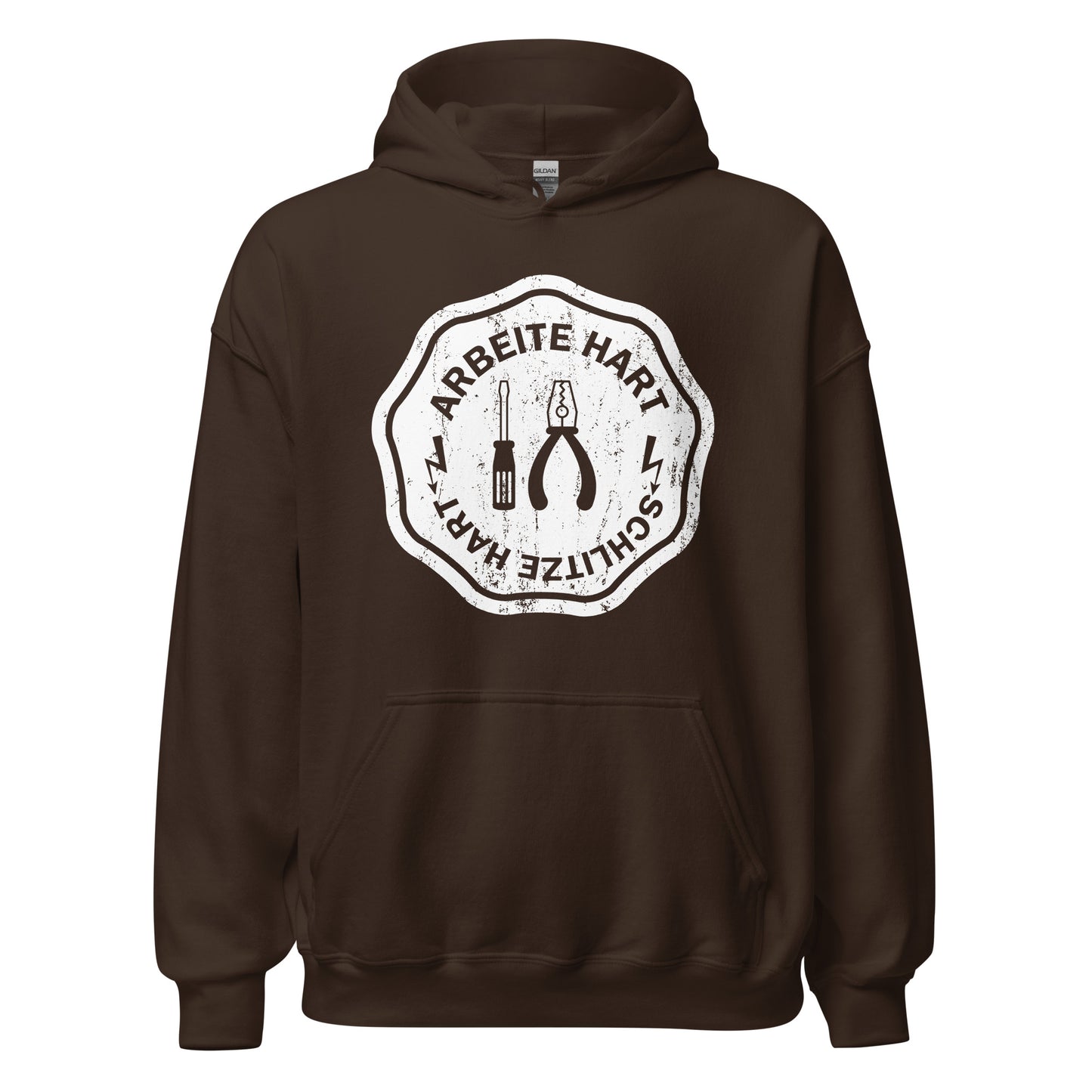 Arbeite hart, schlitze hart Hoodie | Stylischer Kapuzenpullover für Hartgesottene