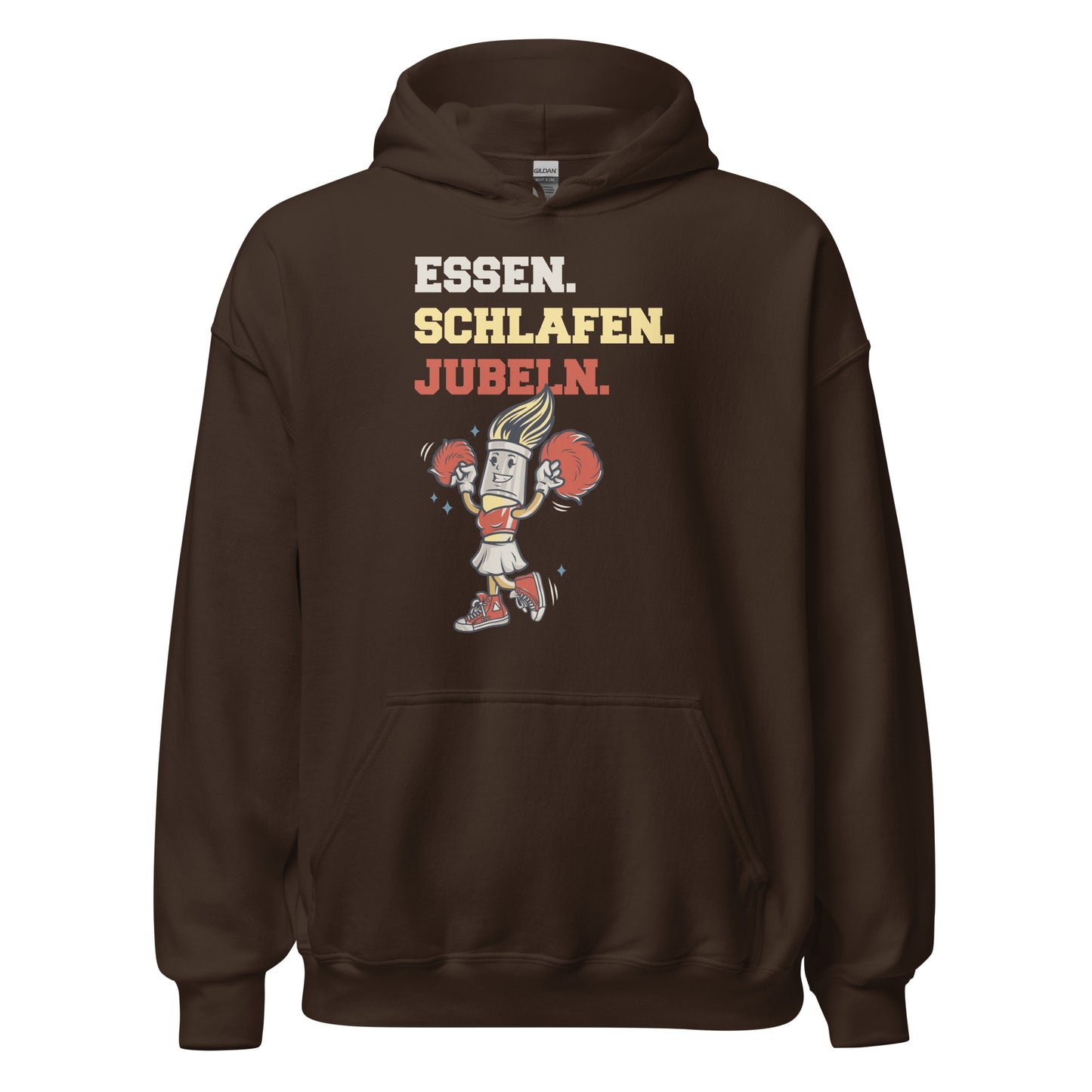 Essen Schlafen Jubeln Hoodie - Cooler Kapuzenpullover für Cheerleader