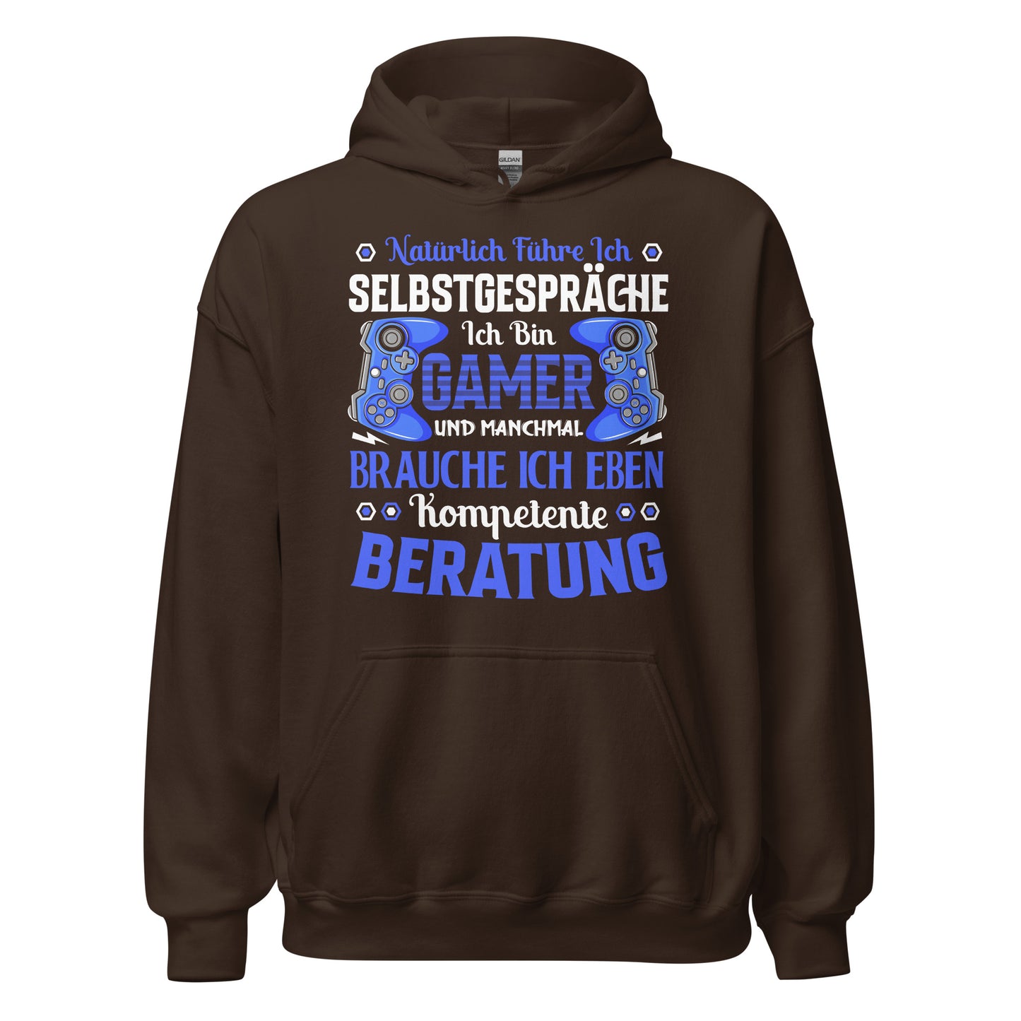 Lustiger Hoodie mit Spruch "Ich bin Gamer der Selbstgespräche führt" für Gaming-Enthusiasten