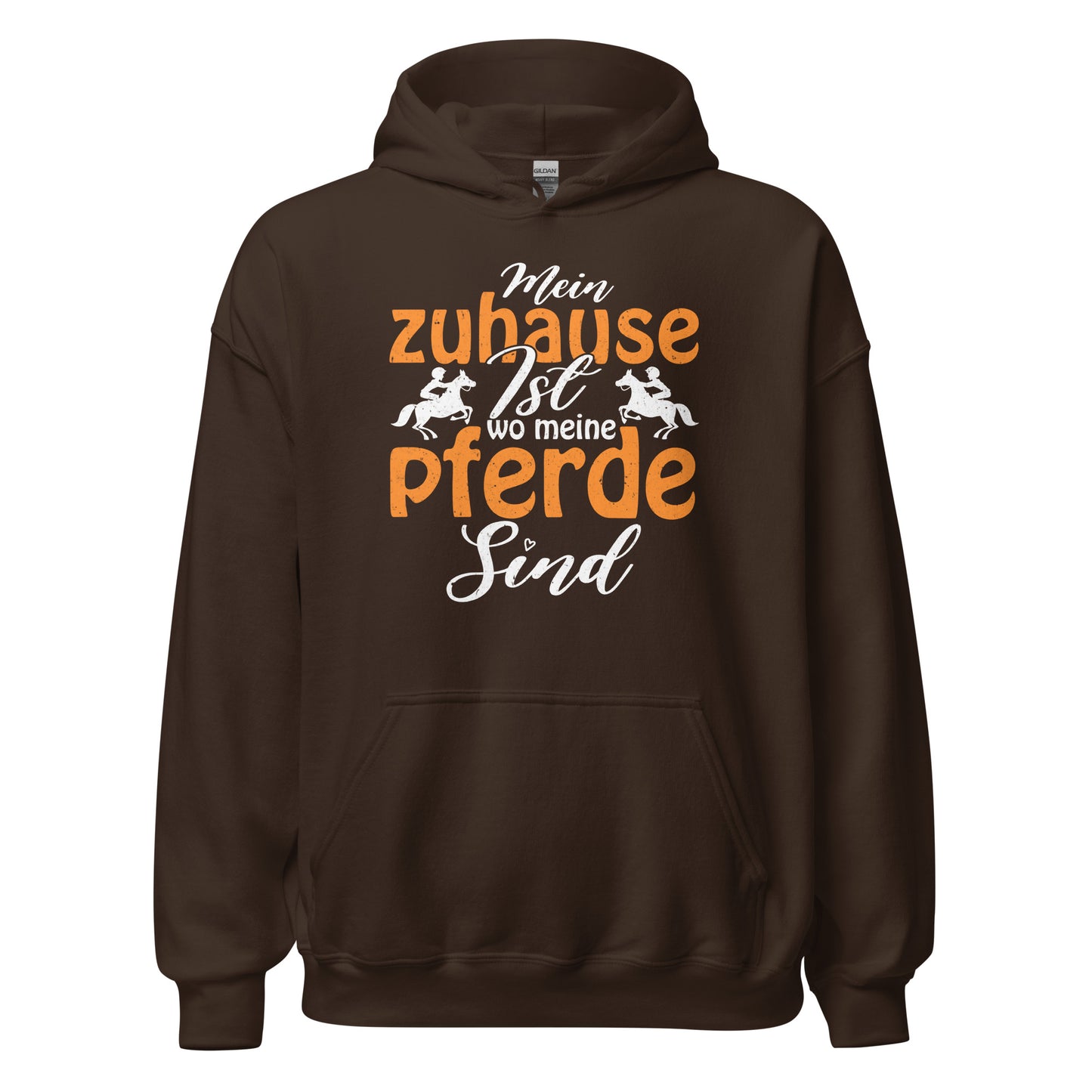 Pferdeliebhaber-Kapuzenpullover | Spruch: "Mein Zuhause, meine Pferde!"