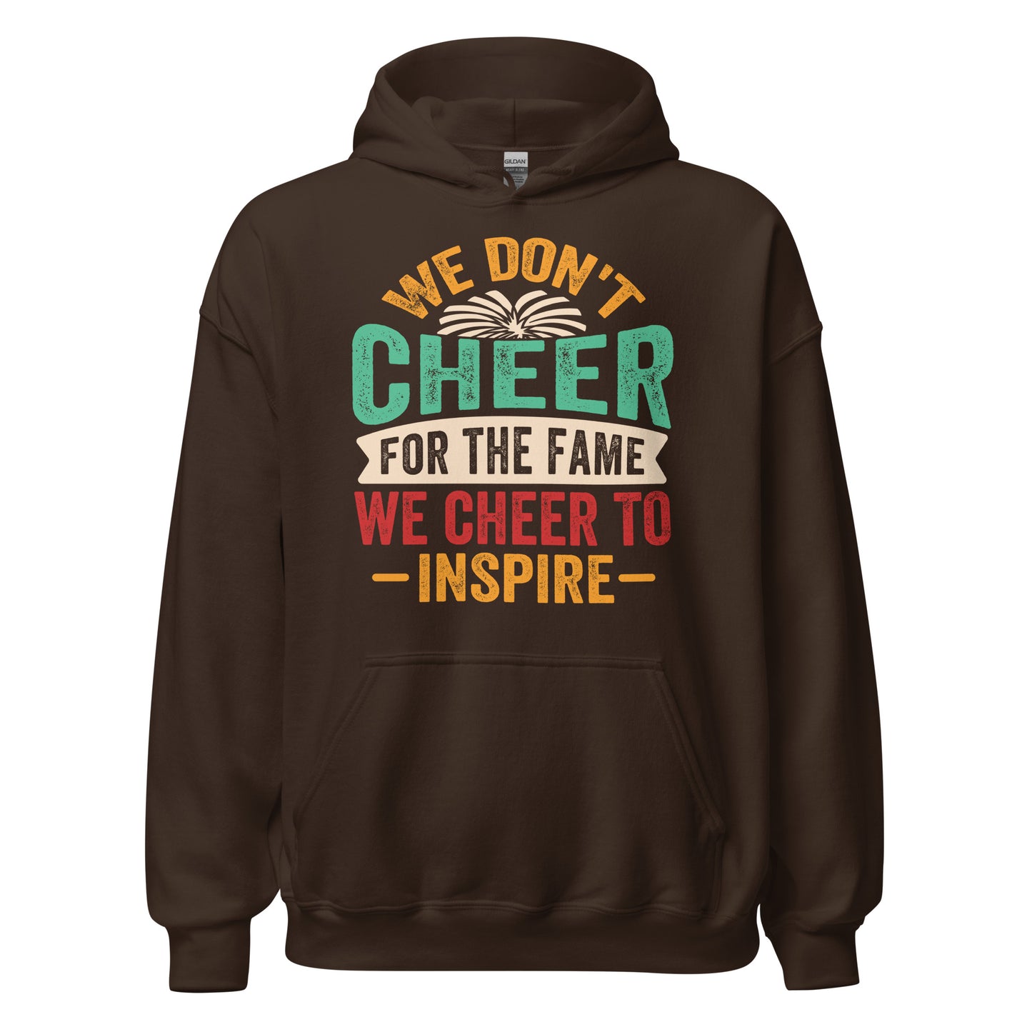 Inspiration statt Ruhm: Cheerleader Hoodie mit dem Slogan 'We don't CHEER for the Fame