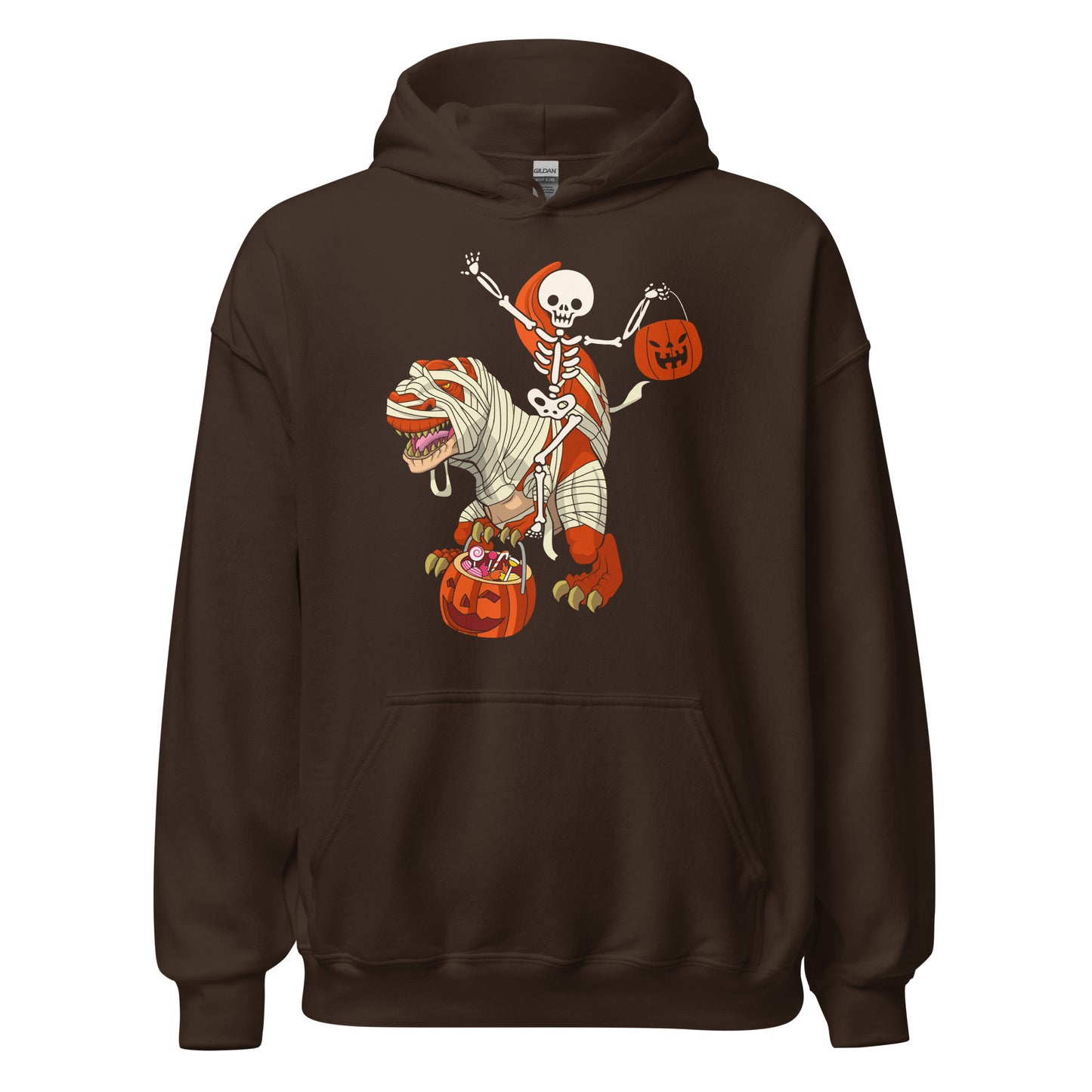 Hoodie: Skull T-Rex - Dino Skelett. Lustiger Pullover mit Grusel-Faktor