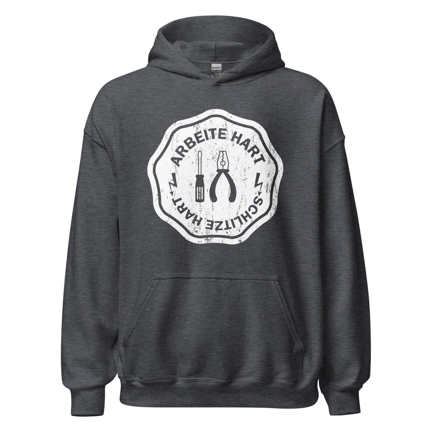 Arbeite hart, schlitze hart Hoodie | Stylischer Kapuzenpullover für Hartgesottene