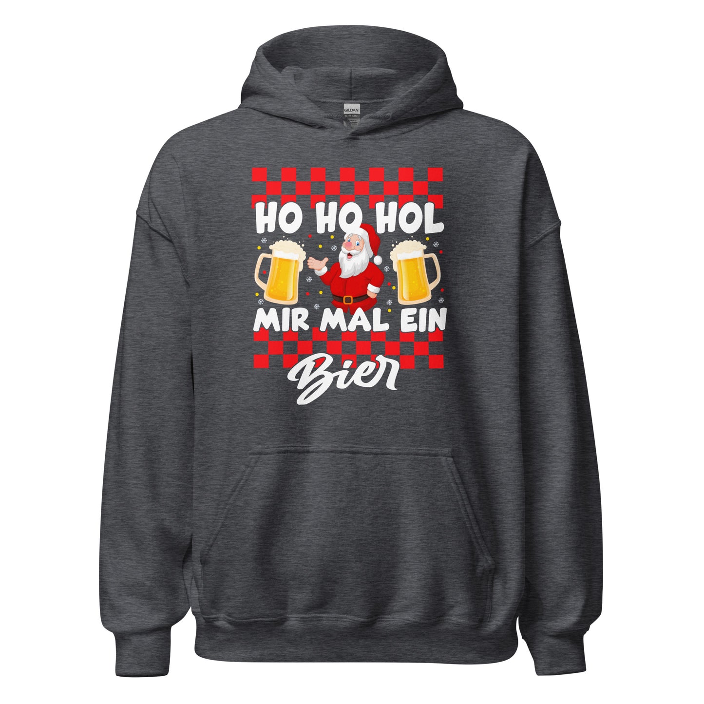 Ho Ho Hol mir mal ein Bier Hoodie - Weihnachten Spaß Kapuzenpullover