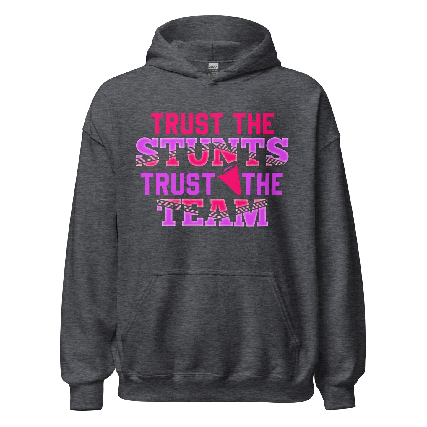 Hoodie mit Motiv: Vertraue den STUNTS, Vertraue dem TEAM! Cheerleader Style