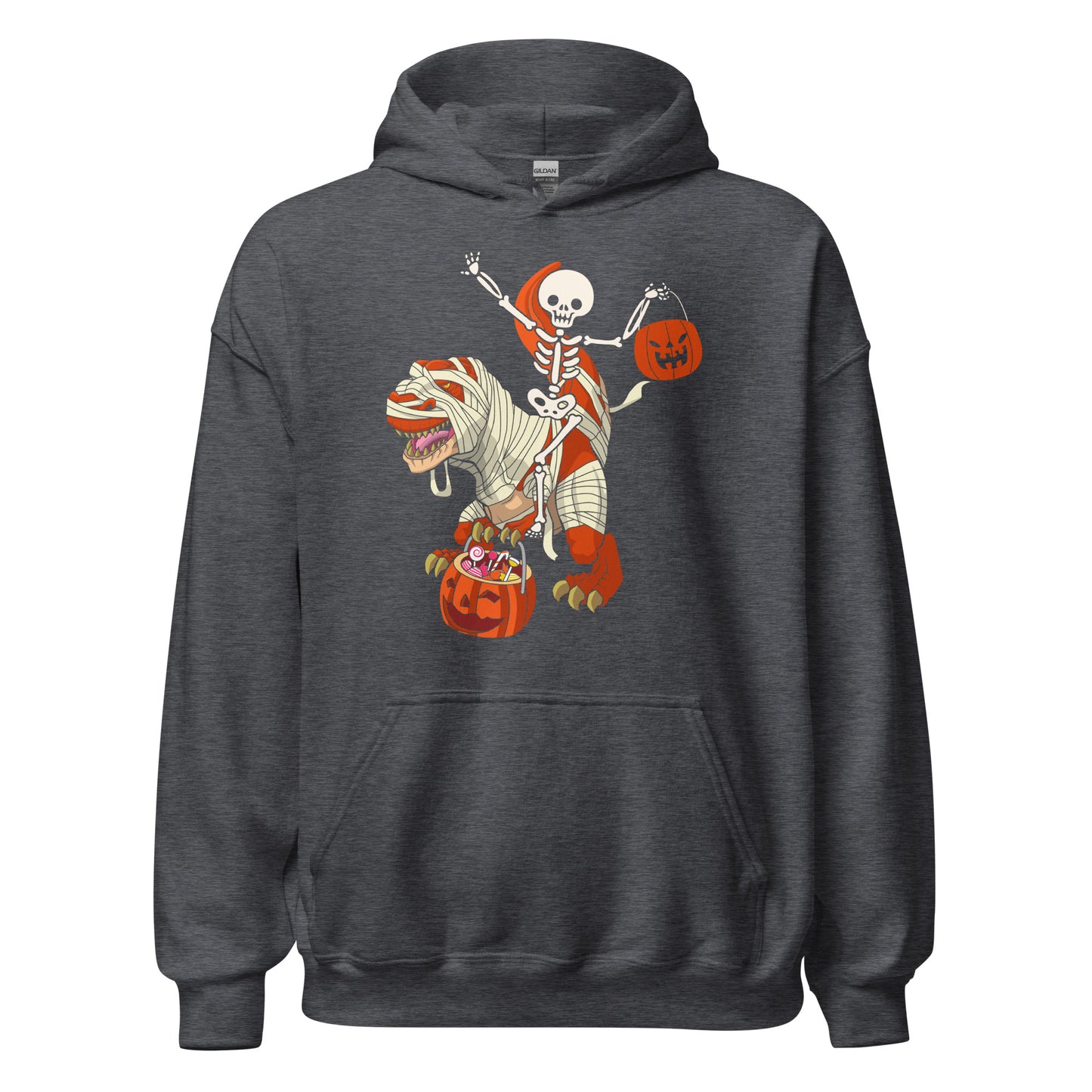 Hoodie: Skull T-Rex - Dino Skelett. Lustiger Pullover mit Grusel-Faktor