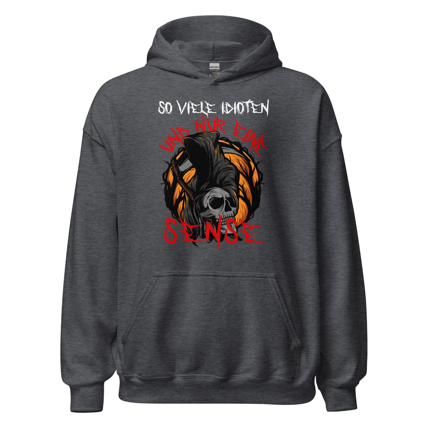 So viele Idioten, nur eine Sense - Lustiger Halloween-Pullover mit Gruselspaß