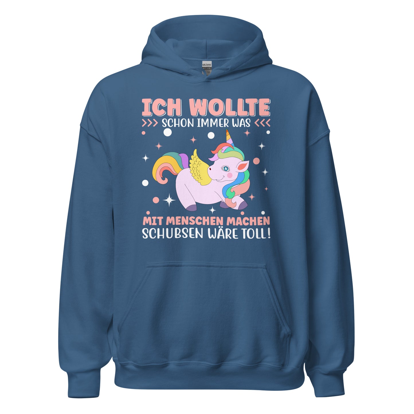 Lustiger Menschenliebhaber Hoodie - Schubsen wäre toll!