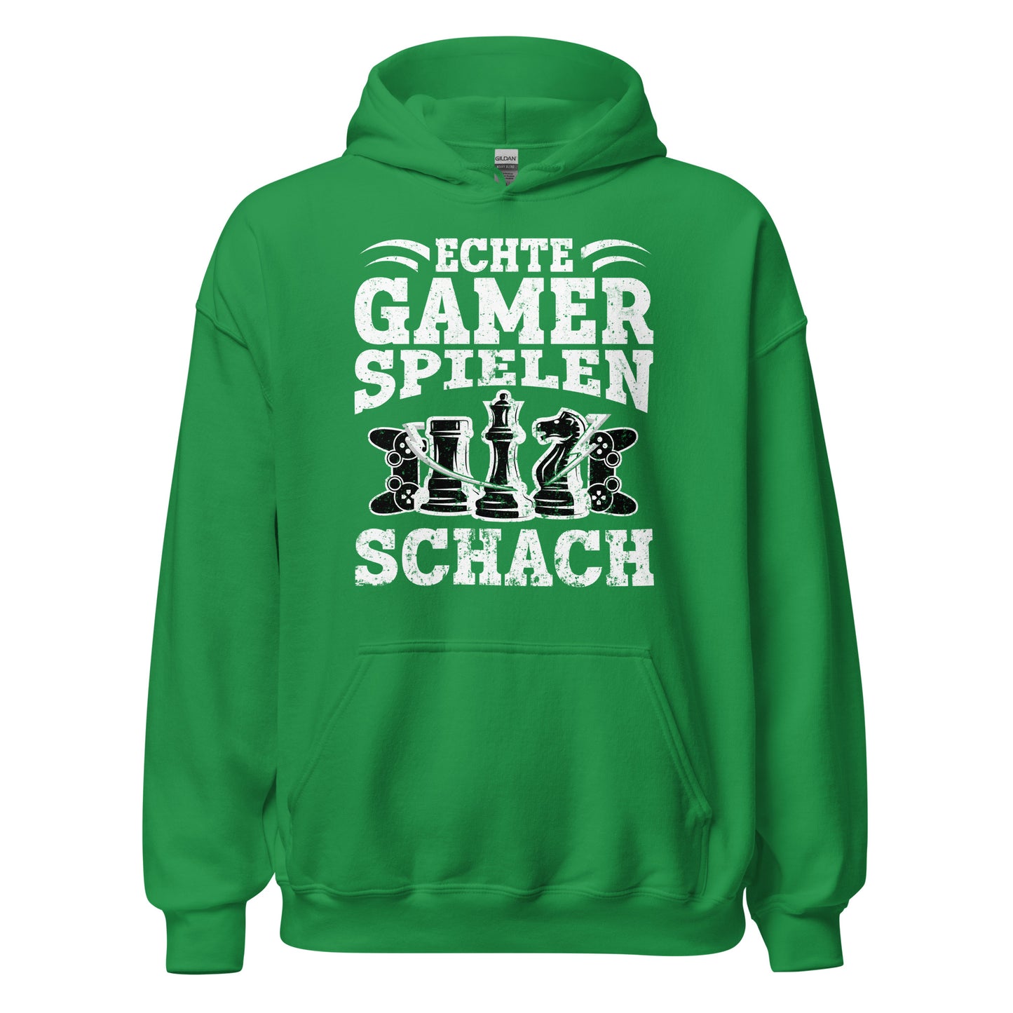 Hochwertiger Kapuzenpullover für echte Gamer: "Echte Gamer spielen Schach"