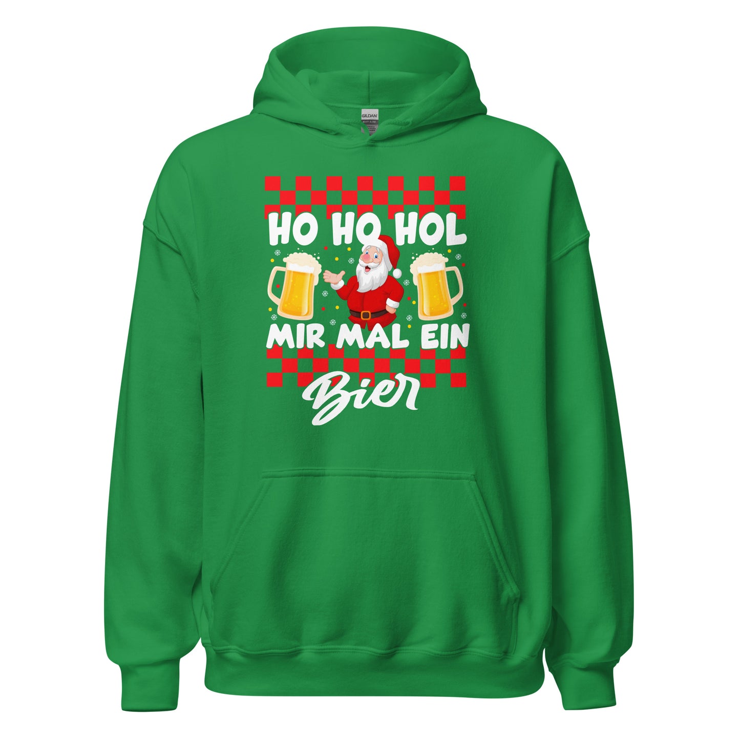 Ho Ho Hol mir mal ein Bier Hoodie - Weihnachten Spaß Kapuzenpullover
