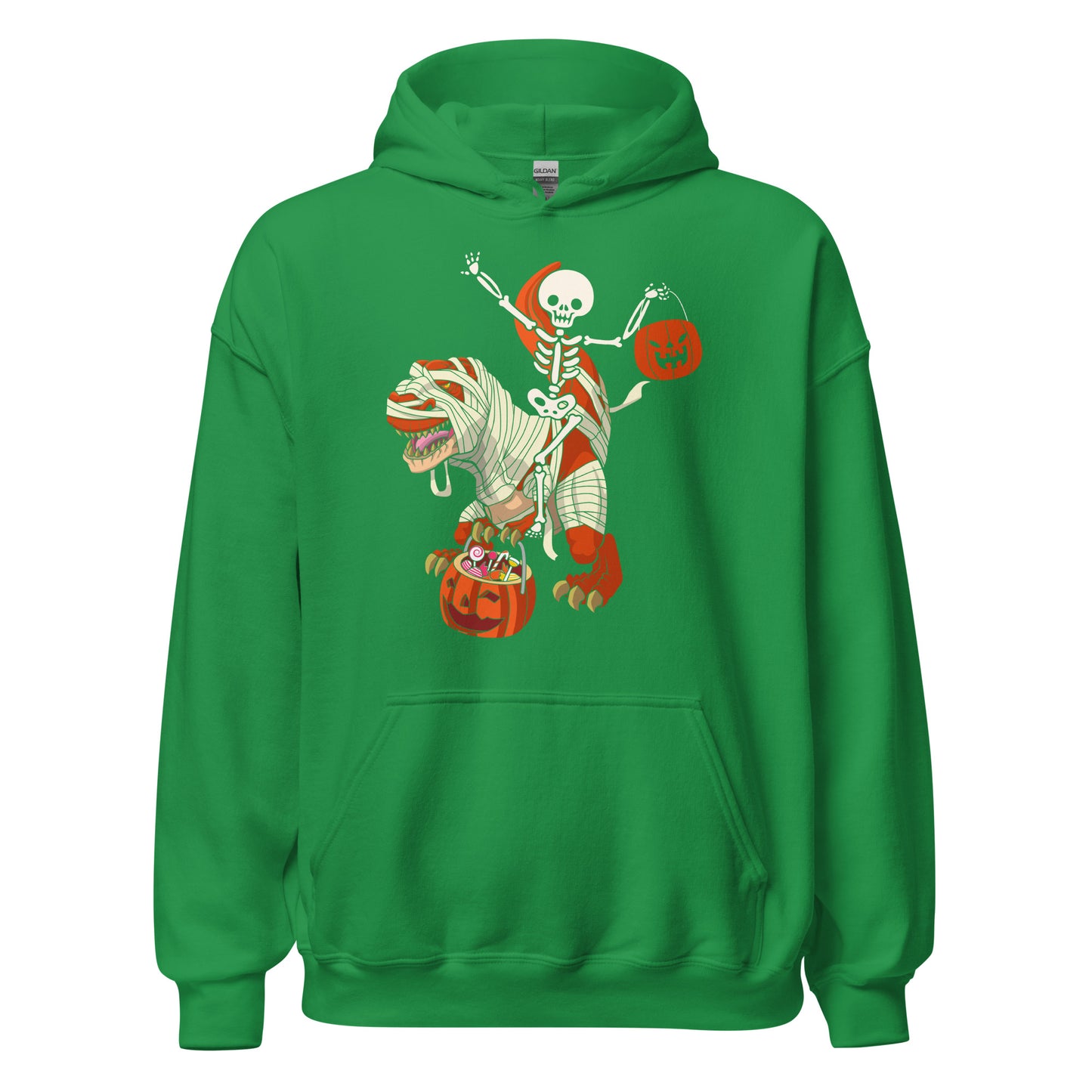 Hoodie: Skull T-Rex - Dino Skelett. Lustiger Pullover mit Grusel-Faktor