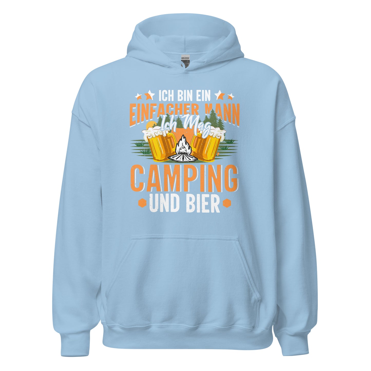 Camping und Bier Hoodie | Outdoor-Kapuzenpullover für den einfachen Mann
