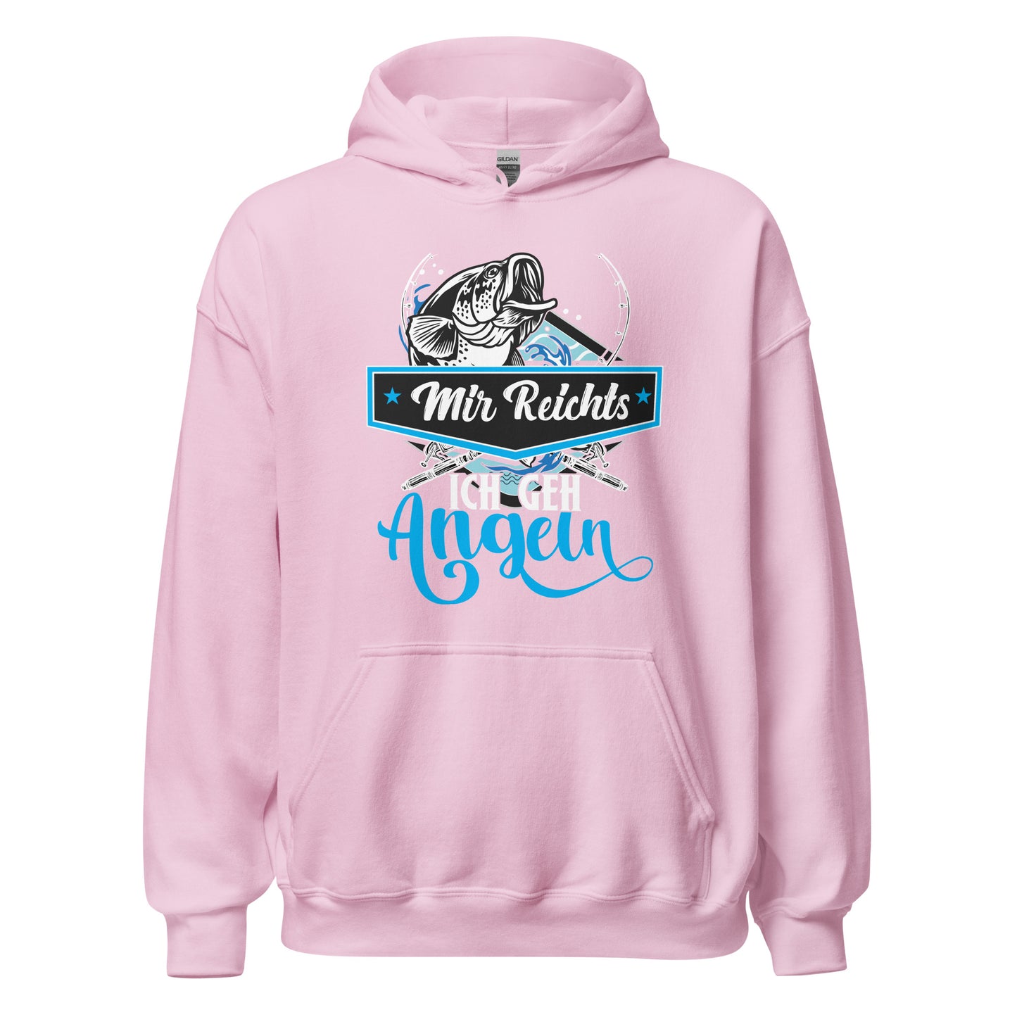 Cooler Hoodie mit dem Spruch "Mir reichts, ich geh angeln!" - Jetzt bestellen!