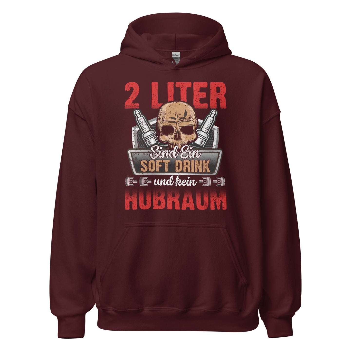 2 Liter Hubraum sind ein Softdrink! Hoodie | Lustiger Kapuzenpullover für Auto-Enthusiasten