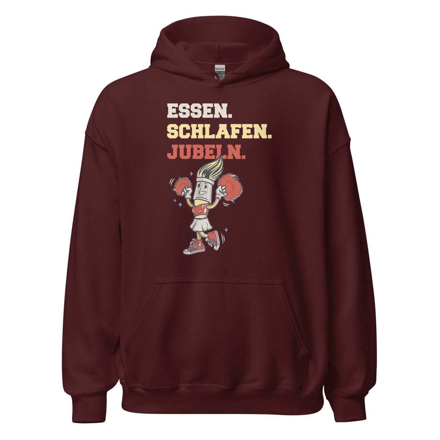 Essen Schlafen Jubeln Hoodie - Cooler Kapuzenpullover für Cheerleader