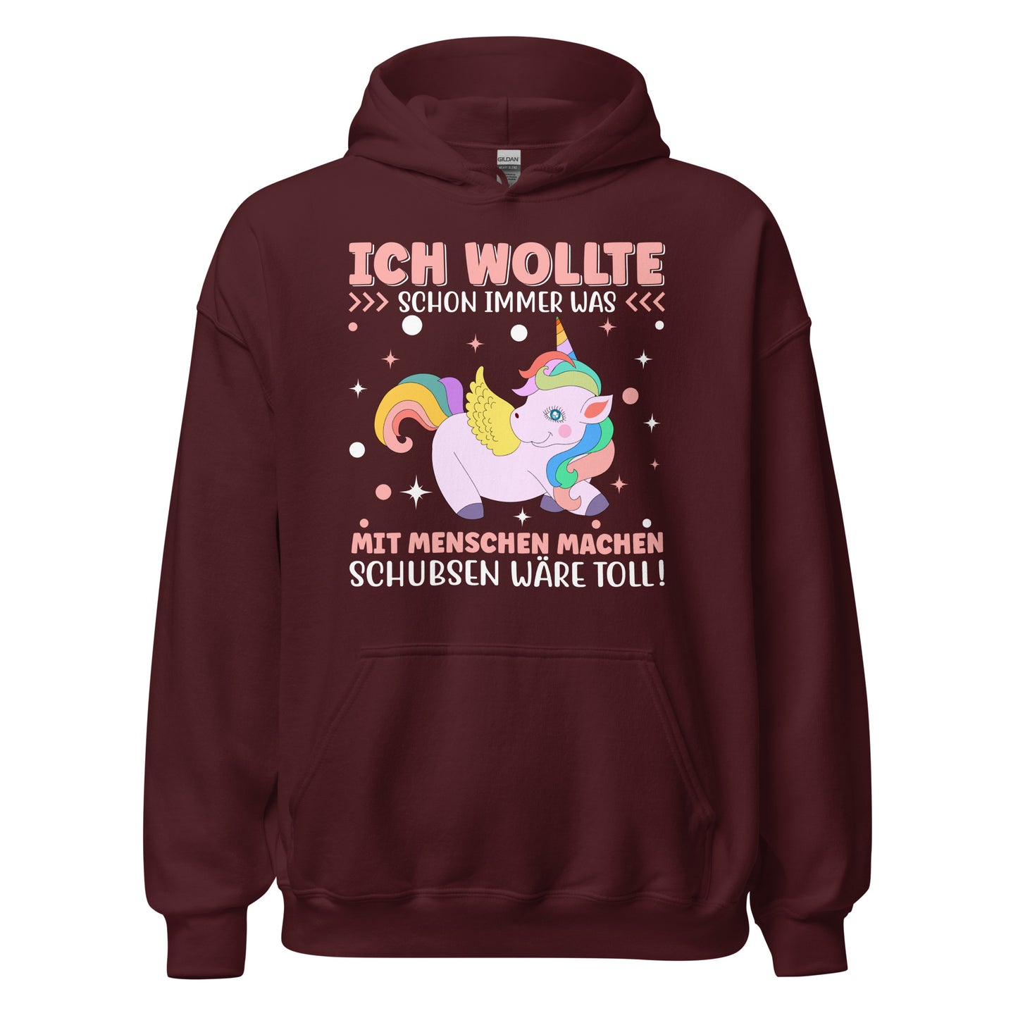 Lustiger Menschenliebhaber Hoodie - Schubsen wäre toll!