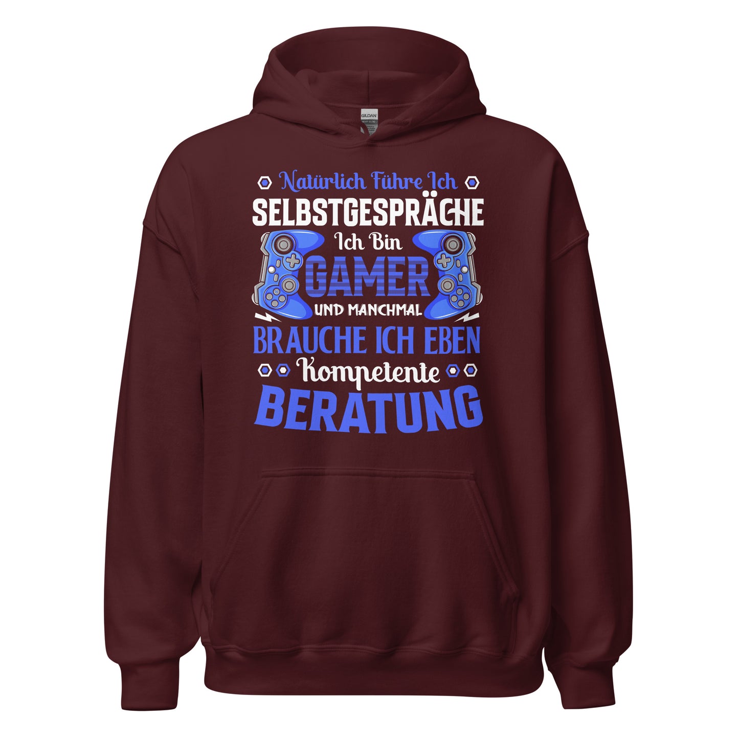 Lustiger Hoodie mit Spruch "Ich bin Gamer der Selbstgespräche führt" für Gaming-Enthusiasten