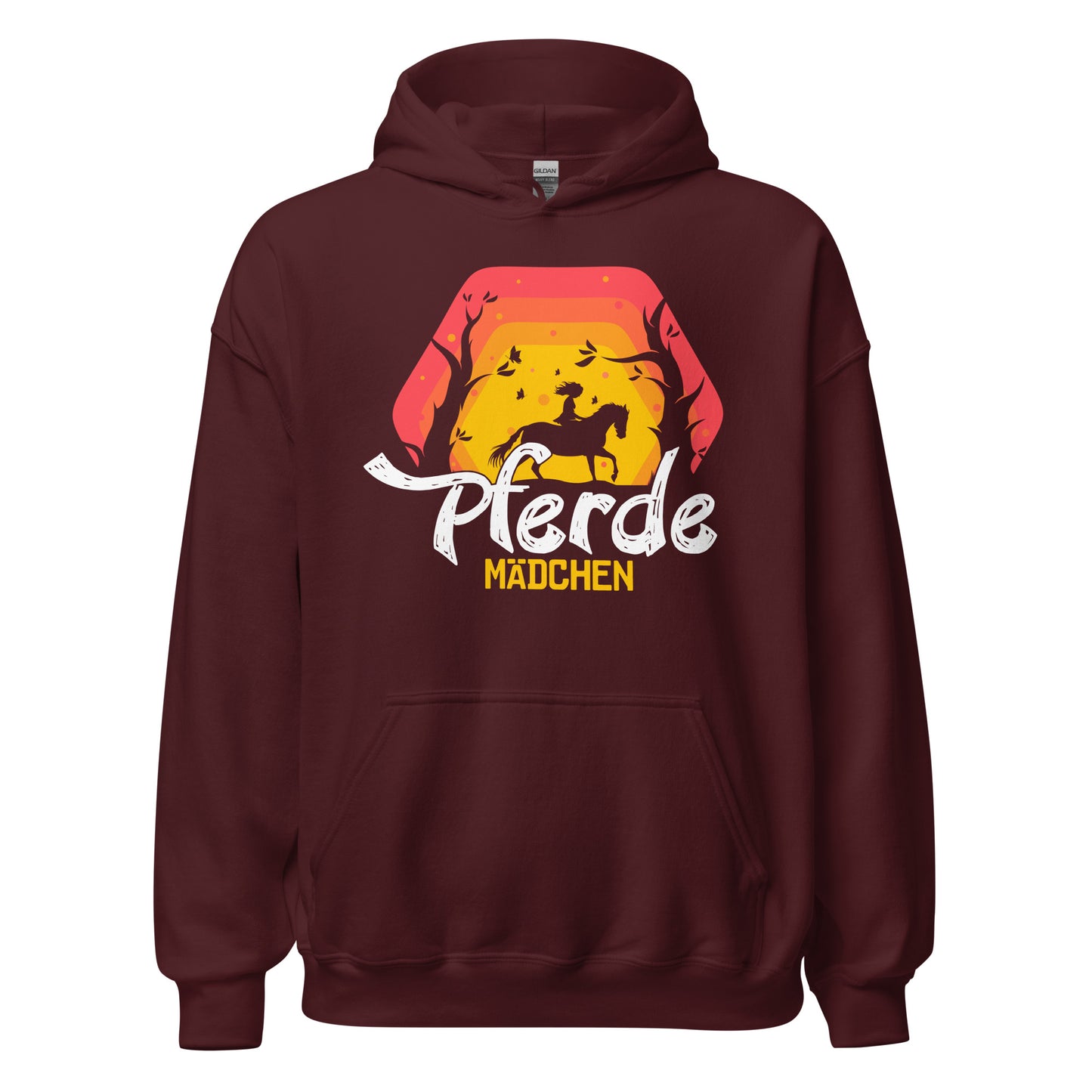 Sommerlicher Pferdemädchen-Kapuzenpullover | Spruch: "Pferde Mädchen. Sommer Liebe!"