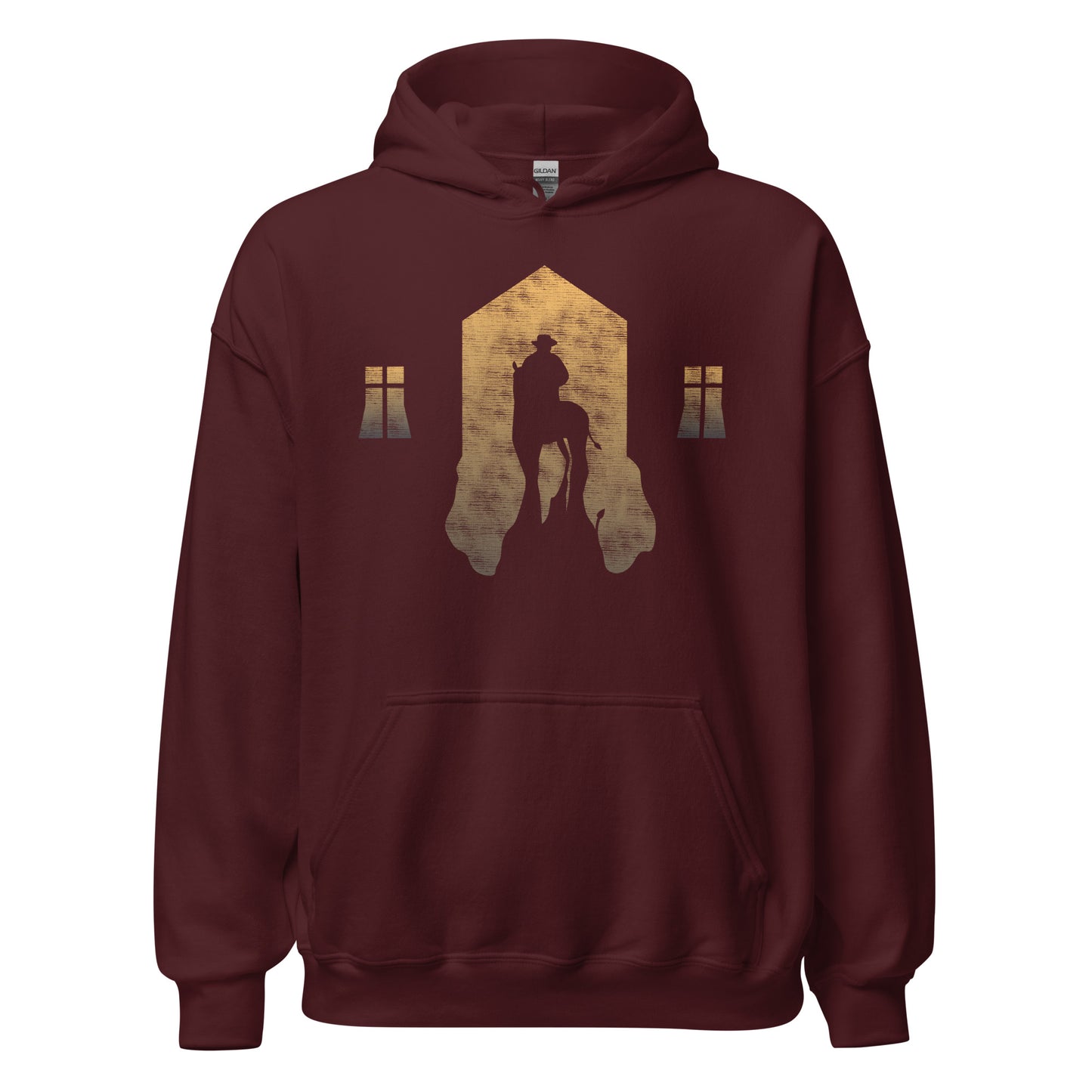 Retro Vintage Hoodie mit Pferdesilhouette - Ein Hauch von Nostalgie!