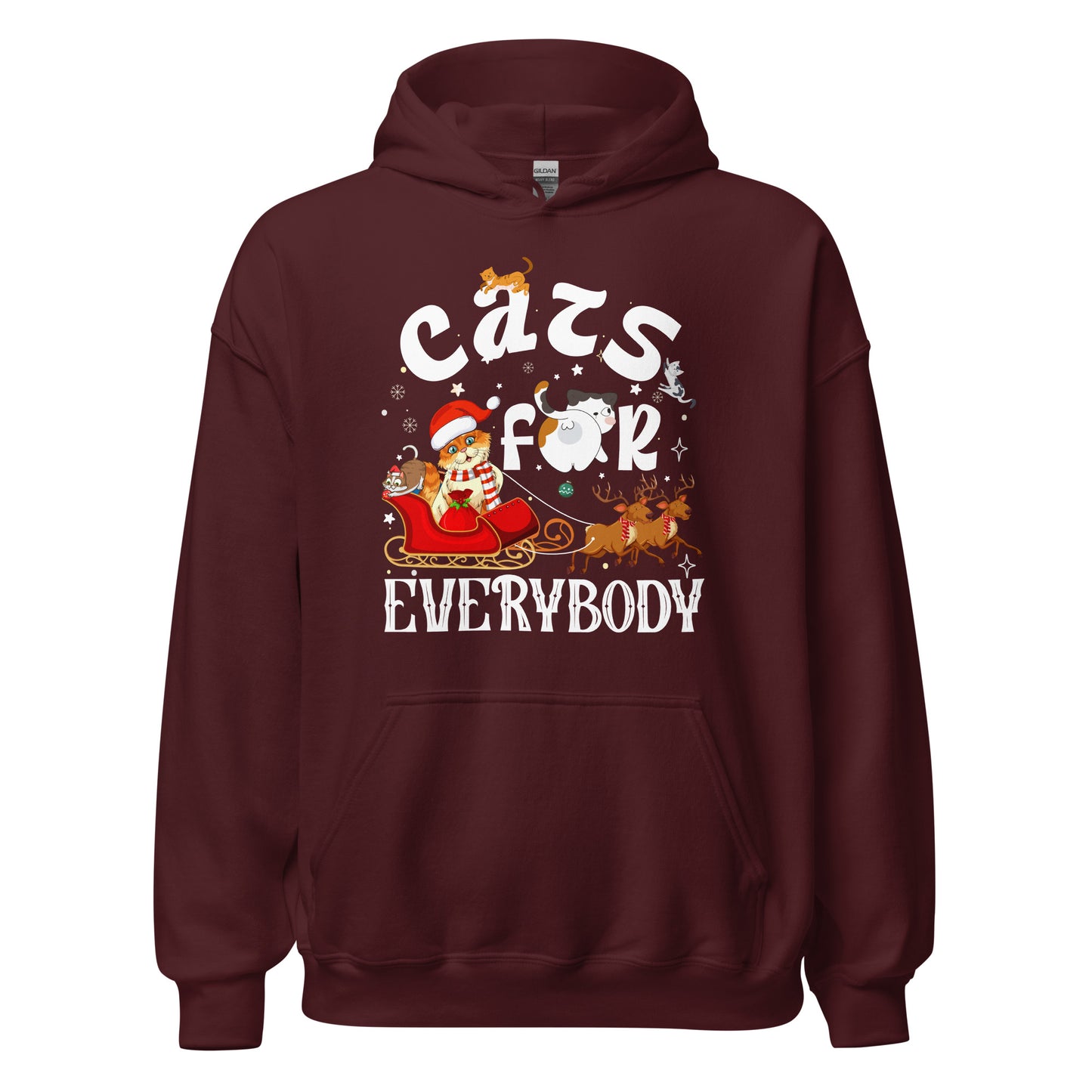 Cats for everybody Hoodie - Weihnachten Katzen Kapuzenpullover