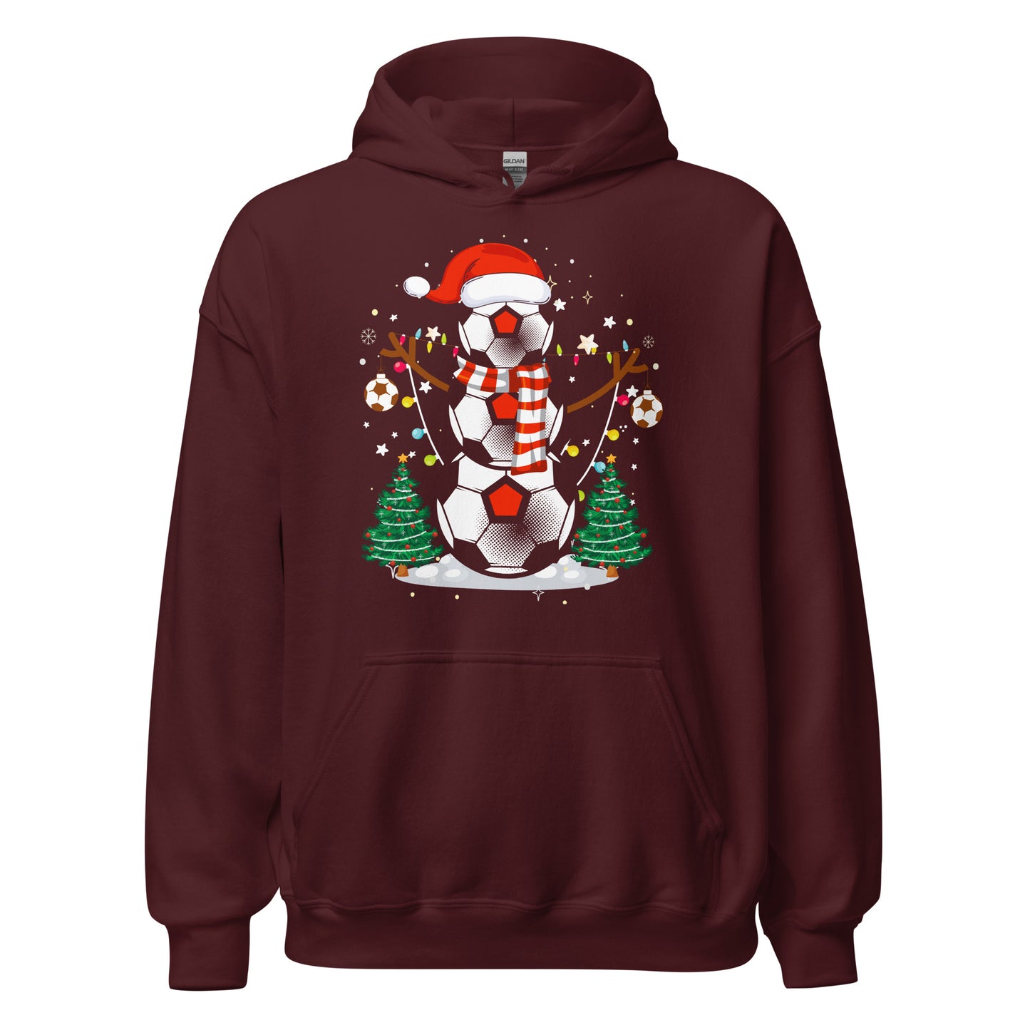 Christmas Football Hoodie - Weihnachten Fussball Kapuzenpullover