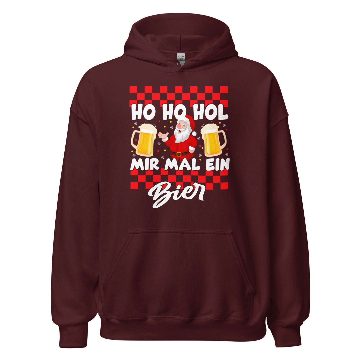 Ho Ho Hol mir mal ein Bier Hoodie - Weihnachten Spaß Kapuzenpullover
