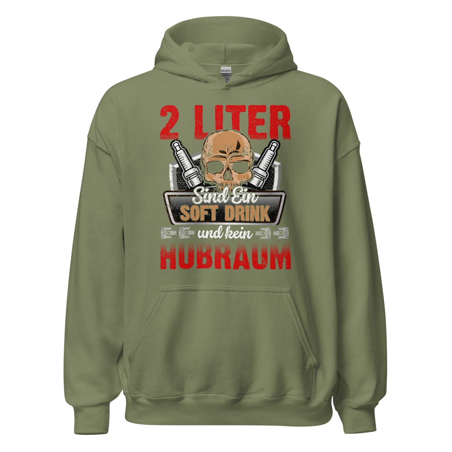 2 Liter Hubraum sind ein Softdrink! Hoodie | Lustiger Kapuzenpullover für Auto-Enthusiasten