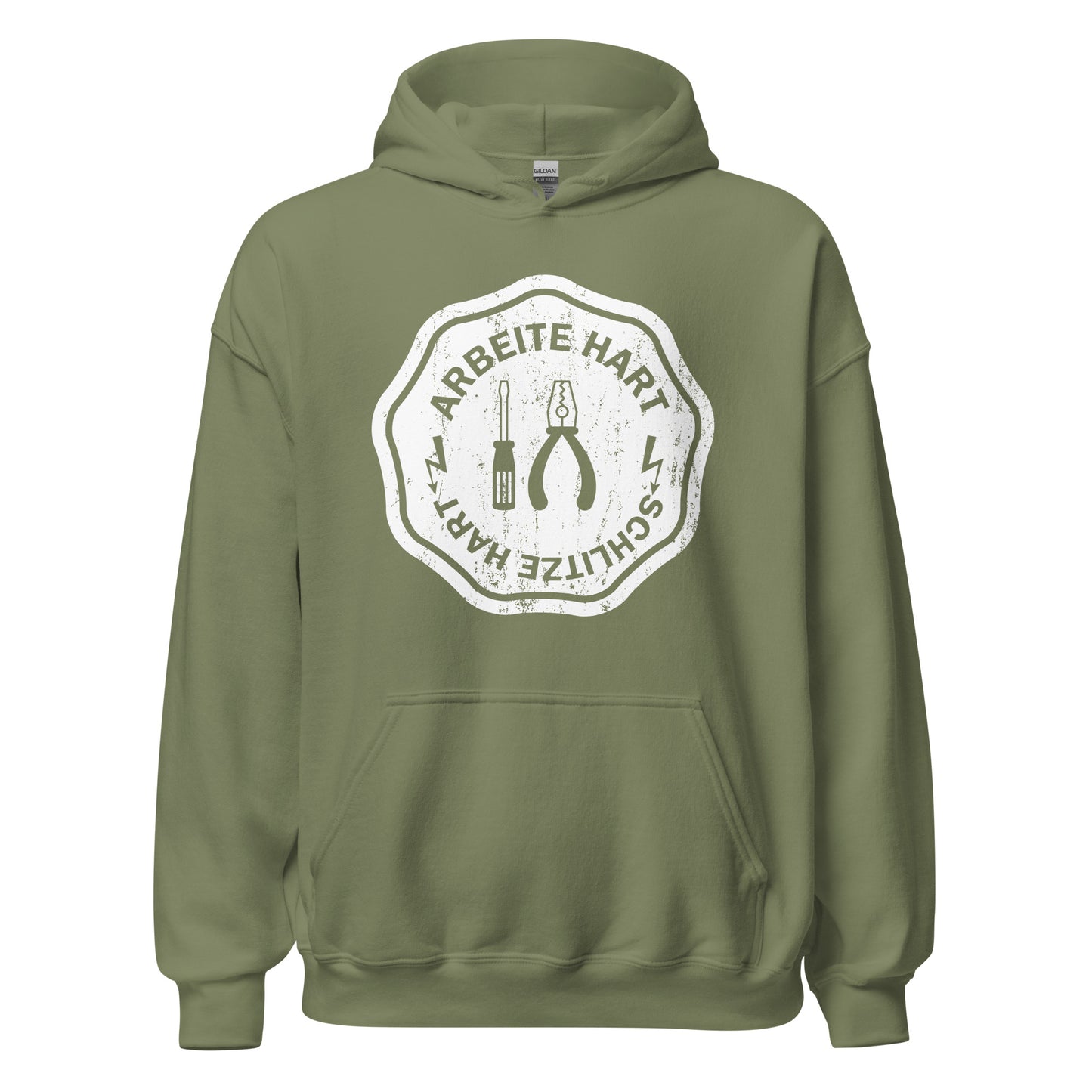 Arbeite hart, schlitze hart Hoodie | Stylischer Kapuzenpullover für Hartgesottene