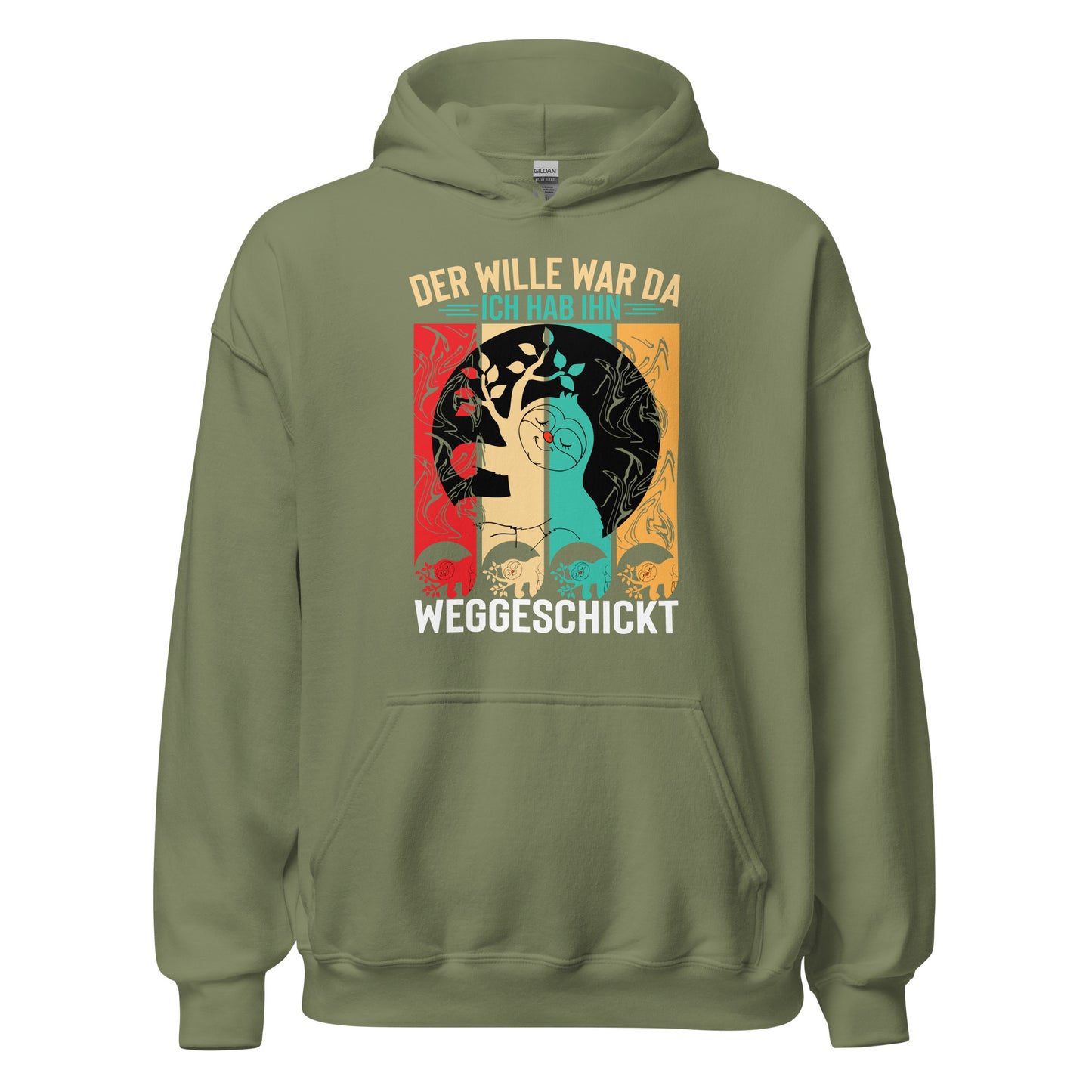 Wille weggeschickt Hoodie - Motivierender Kapuzenpullover für Durchhaltevermögen