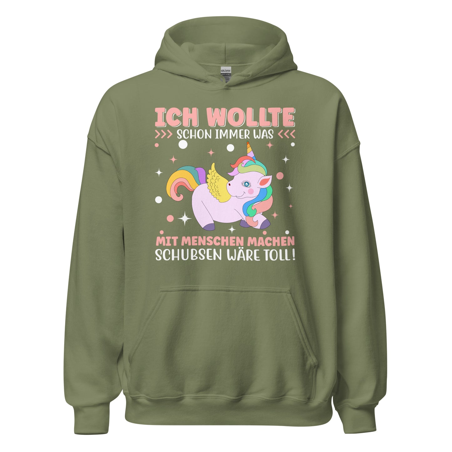 Lustiger Menschenliebhaber Hoodie - Schubsen wäre toll!